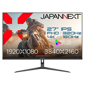 JAPANNEXT 27インチ 4K液晶ディスプレイ 本体 JAPANNEXT ゲーミングディスプレイ 27型/3840×2160/ブラック JN