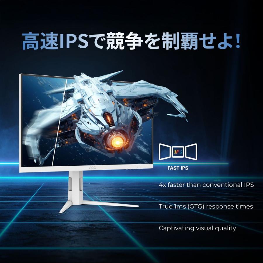 AOC ゲーミングディスプレイ 27型/2560×1440/ブラック Q27G4SL/WS/11