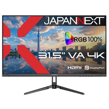 JAPANNEXT 液晶ディスプレイ 31.5型/3840×2160/ブラック JN-V315U2