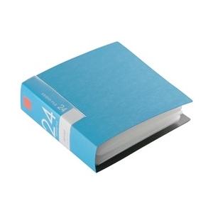 バッファロー（サプライ） CD&DVDファイルケース ブックタイプ 24枚収納 ブルー BSCD01F24BL｜hikaritv