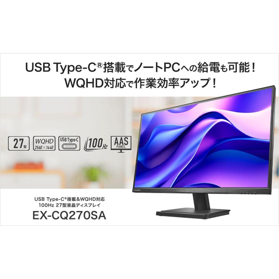 I-O DATA（アイ・オー・データ機器） 液晶ディスプレイ 27型/USB-C