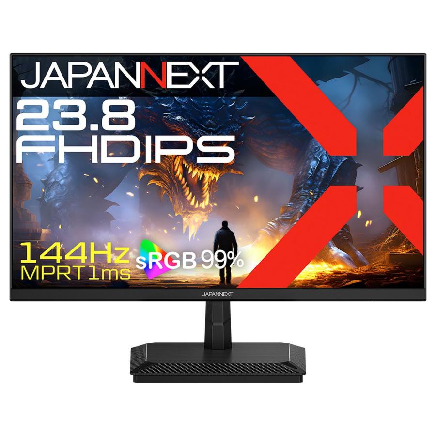 JAPANNEXT ゲーミング23.8/1920x1080/HDMI×1 DP×1/ブラック/2年保証 JN