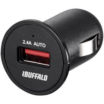 BUFFALO 2.4A シガーソケット用USB充電器 1ポート ブラック BSMPS2401P1BK｜hikaritv