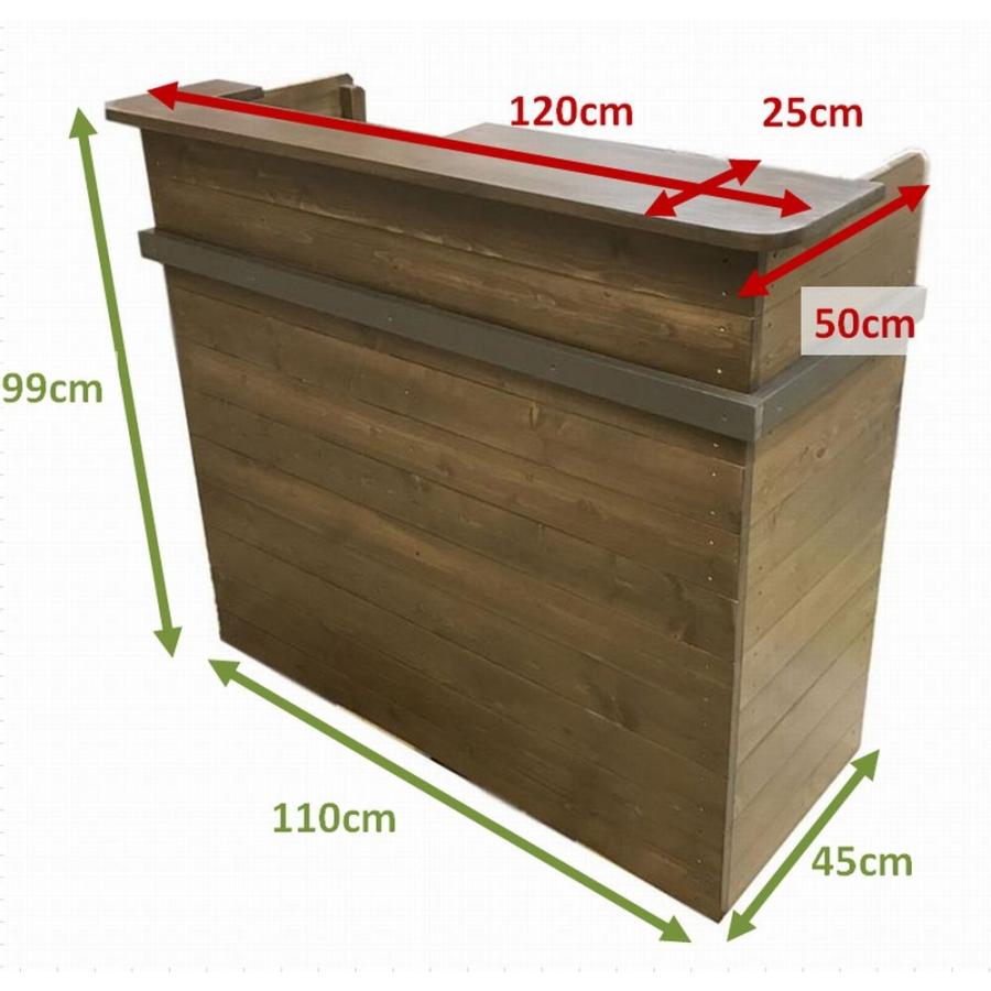 木製レジ台・カウンター_幅120cm×奥行50cm×高さ99cm_オール 木製レジ台・カウンター_幅120cm×奥行50cm×高さ99cm_オール
