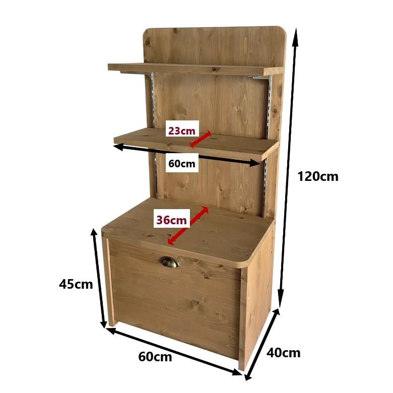 木製商品陳列棚_幅60cm×奥行40cm×高さ120cm_オーク_C051OK 木製商品陳列棚_幅60cm×奥行40cm×高さ120cm_オーク_C051OK