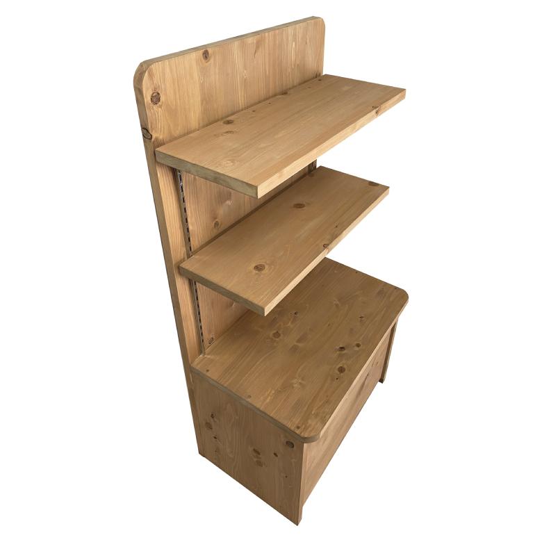 木製商品陳列棚_幅60cm×奥行40cm×高さ120cm_オーク_C051OK 木製商品陳列棚_幅60cm×奥行40cm×高さ120cm_オーク_C051OK