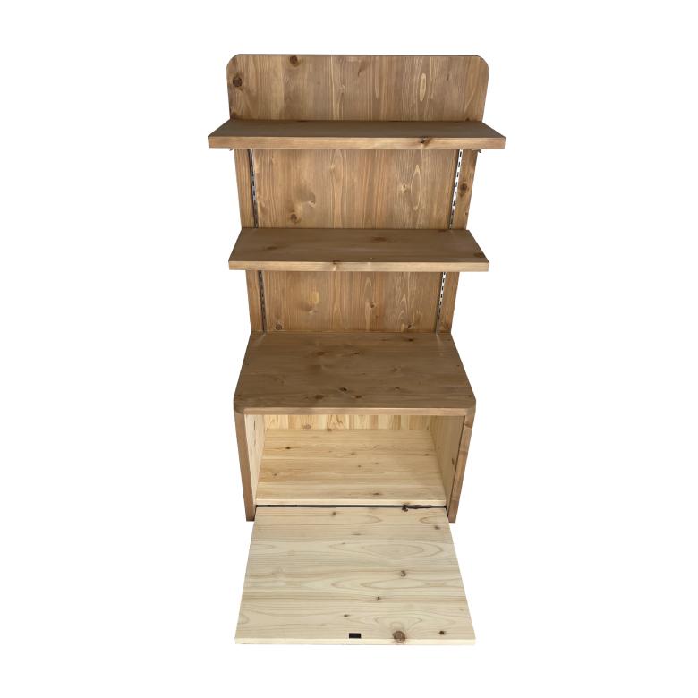 木製商品陳列棚_幅60cm×奥行40cm×高さ120cm_オーク_C051OK 木製商品陳列棚_幅60cm×奥行40cm×高さ120cm_オーク_C051OK