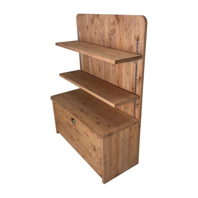 木製商品陳列棚_幅90cm×奥行40cm×高さ120cm_無塗装_C055OK 木製商品陳列棚_幅90cm×奥行40cm×高さ120cm_無塗装_C055OK