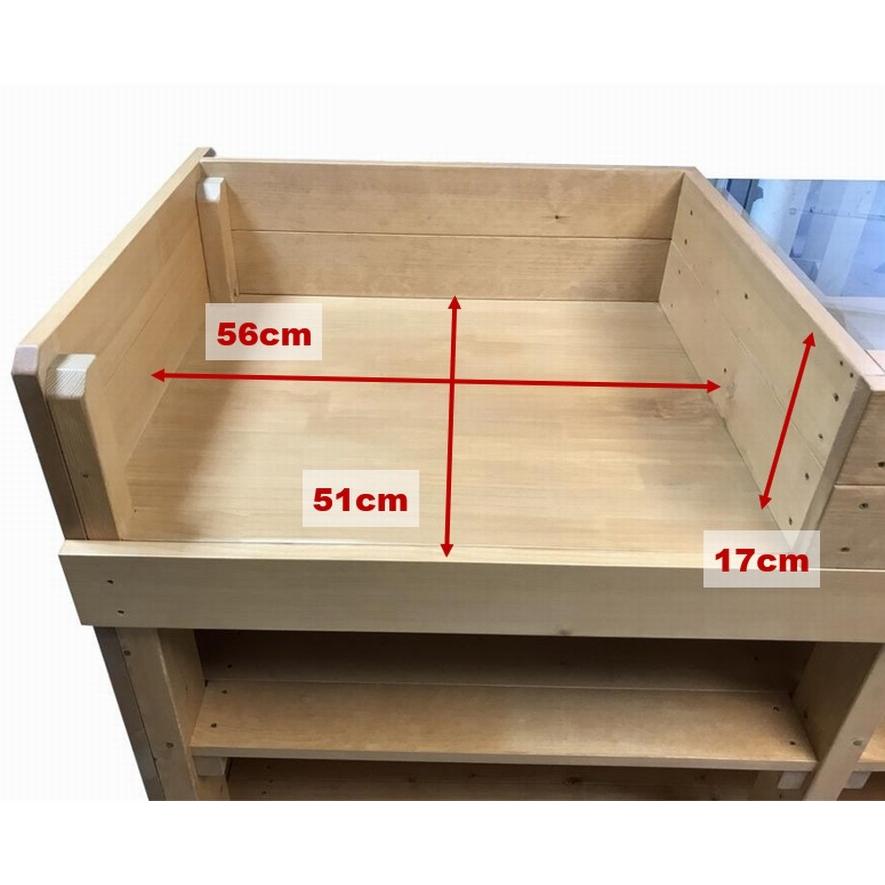 木製ガラスショーケース_レジカウンター_幅150cm×奥行60cm×高さ90cm_ライトカーキ（ニス仕上げ）_UN872LK｜hikariya-netshop｜13