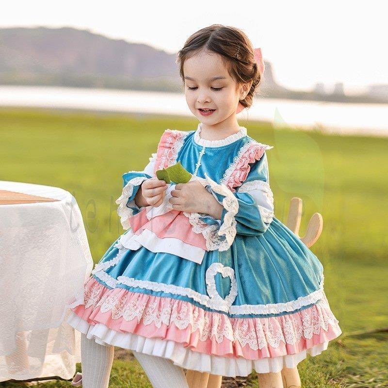 オンラインストア直営店 ワンピース 子供 ロリータ キッズ 長袖 ロリータ服 洋服 秋冬 コスプレ コスチューム 女の子 ドレス ゴスロリ ゆめかわいい 森ガール リボン クリスマス 直売限定 Ssl Daikyogo Or Jp