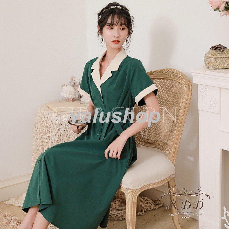 流行 ワンピース ロング丈 レディース 膝下 ワンピ Vネックス リゾー ワンピース ロング丈 レディース 膝下 ワンピ Vネックス リゾート Aライン ハイウエスト 夏 半袖 ベルト付き 大きいサイズ お出かけ ファッション 結婚式 可愛い ワンピース チュニック