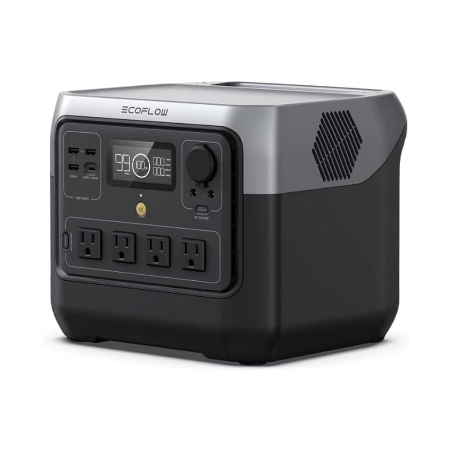 EcoFlow エコフロー RIVER 2 Pro ポータブル電源 大容量 768Wh AC定格800W/瞬間最大1600W 70分でフル充電 急速充電 リン酸鉄リチウムイオン電源 長寿命 UPS機能