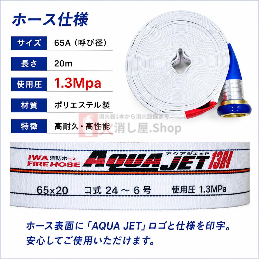 岩崎製作所 65A 20m 1.3MPa アクアジェット 《8本までは最短当日出荷