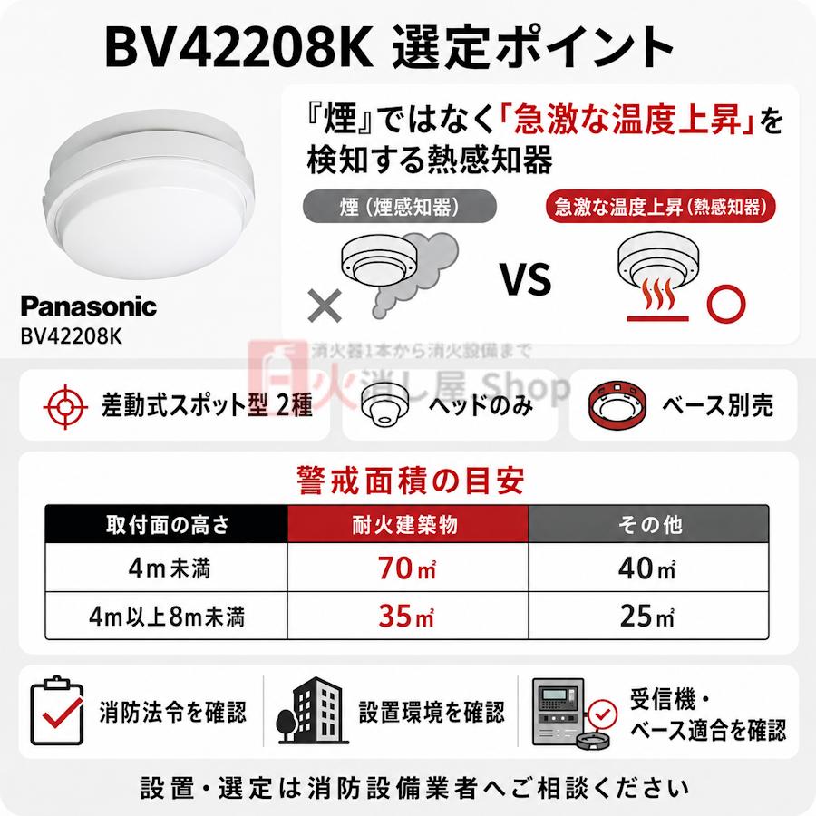 Panasonic（パナソニック） BV42208K 感知器 熱感知器 自動火災報知