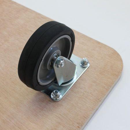 静音木製平台車 800×550mm 合板厚18mm キャスター径100mm 2