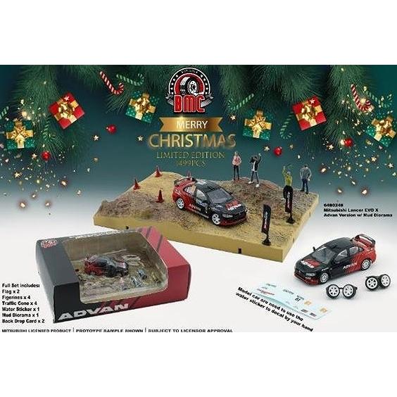 BMC 1/64 三菱 ランサー EVO X 「ADVAN」 RHD ジオラマ付き