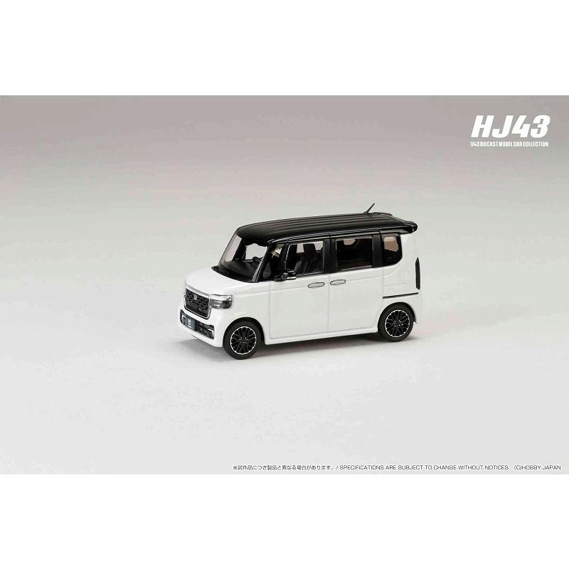 HJ43 1/43 ホンダ N-BOX CUSTOM プラチナホワイトパール/ブラック