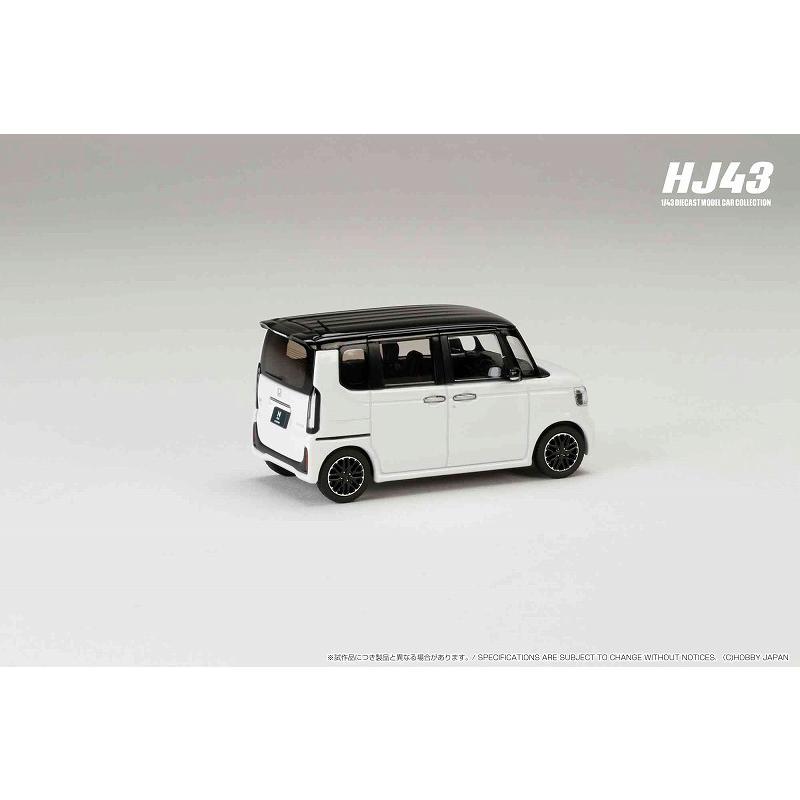 HJ43 1/43 ホンダ N-BOX CUSTOM プラチナホワイトパール/ブラック