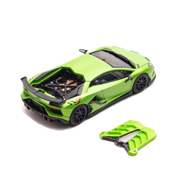 ミニカー Hung Hing Toys Lamborghini Aventador SVJ HUNG HING TOYS 1/64 Lamborghini AVENTADOR SVJ (Green Metallic
