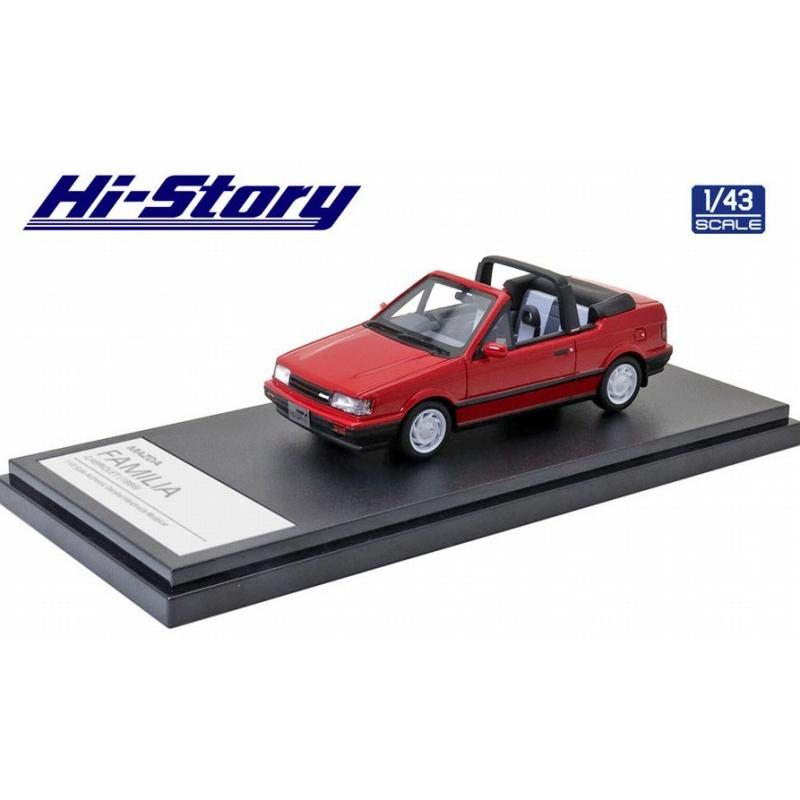Hi-Story 1/43 MAZDA FAMILIA CABRIOLET（1986） ピュアレッド 