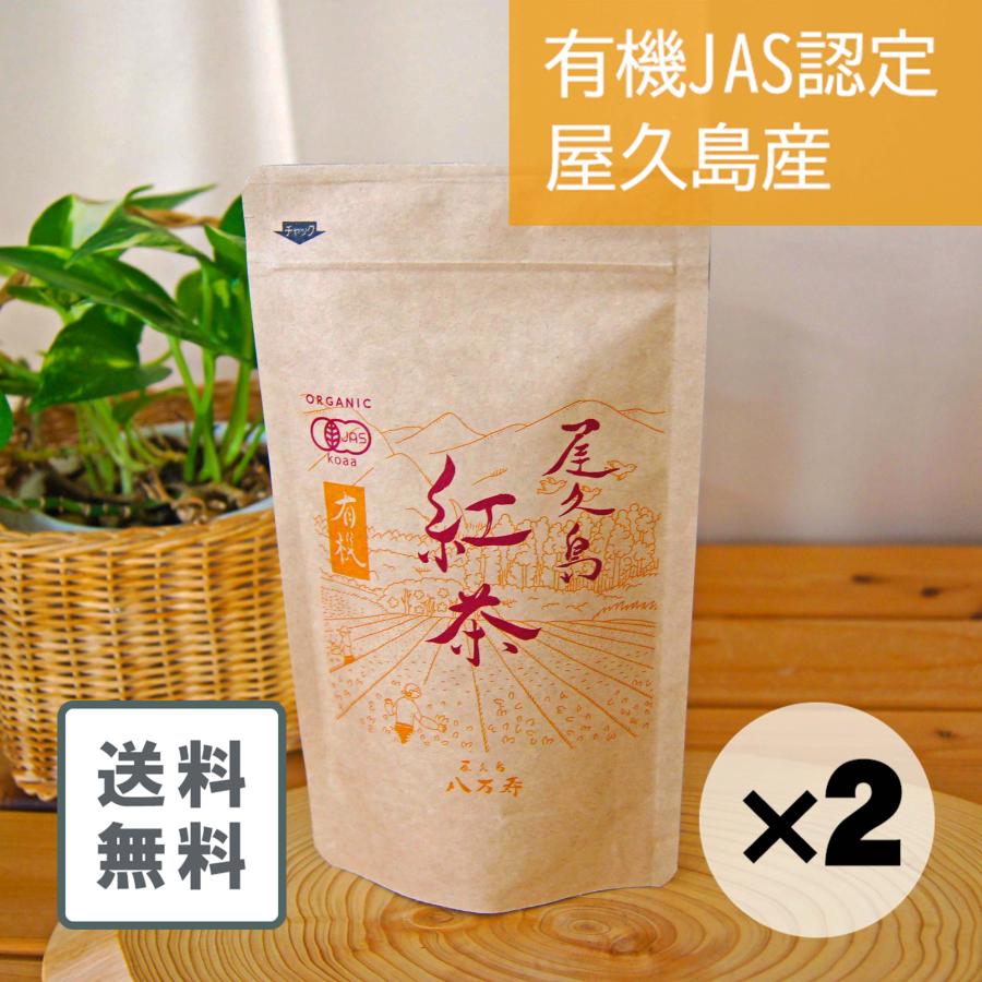 送料込み ２個セット 紅茶 和紅茶 屋久島 茶葉 リーフ 60g 国産 無農薬 有機JAS オーガニック 高級（Yahoo!・ヒクシポワタ自然派Yahoo!店）