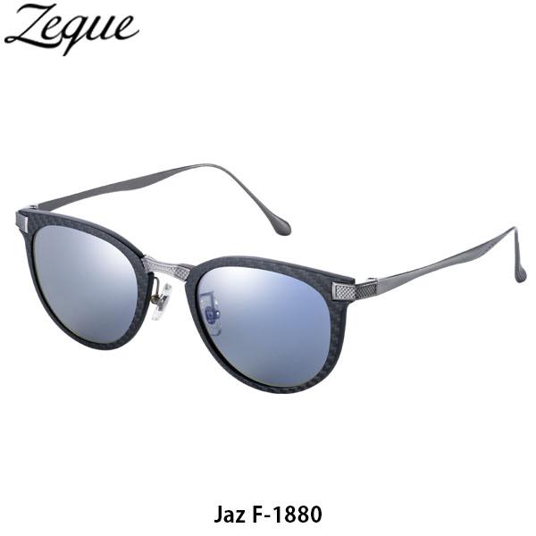 ゼクー Zeque 偏光サングラス 偏光グラス Jaz ジャズ F-1880 BLACK & SILVER TRUEVIEW SPORTS / BLUE MIRROR 釣り ZEAL OPTICS GLE4580274168294