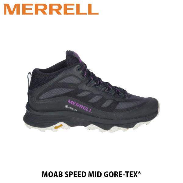 半額 ミッド スピード モアブ Merrell メレル 靴 21年秋冬 ゴアテックス Merw J アウトドア 防水 スニーカー ハイキングシューズ レディース ブラック Black シューズ Meorboston Org