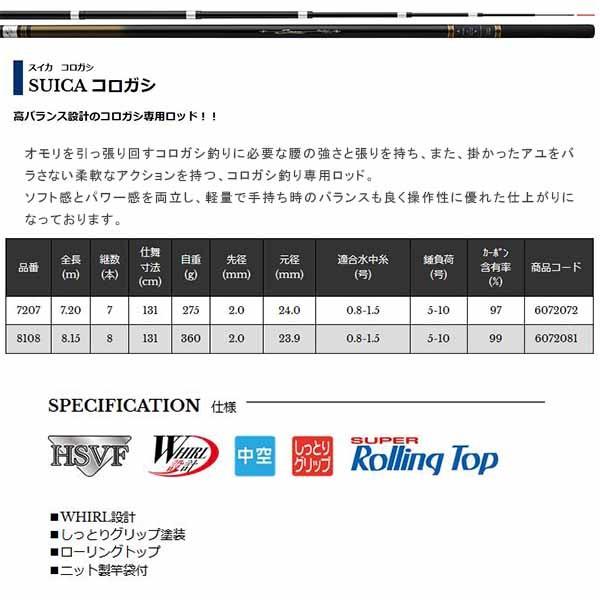 ［即日発送］ 宇崎日新 NISSIN ロッド 竿 鮎 SUICA コロガシ 8.15m 8108 6072081 スイカ コロガシ UZK6072081 【4477651968】(22821円)