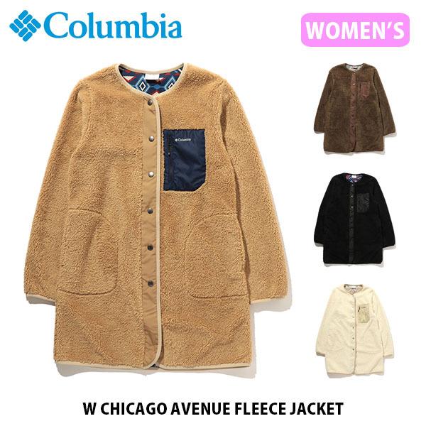 最安値挑戦 Columbia 21年秋冬 コロンビア Colpl9287 Pl9287 ウィメンズシカゴアベニューフリースジャケット ロング ノーカラージャケット フリース レディース コート アウター Dagl Tg