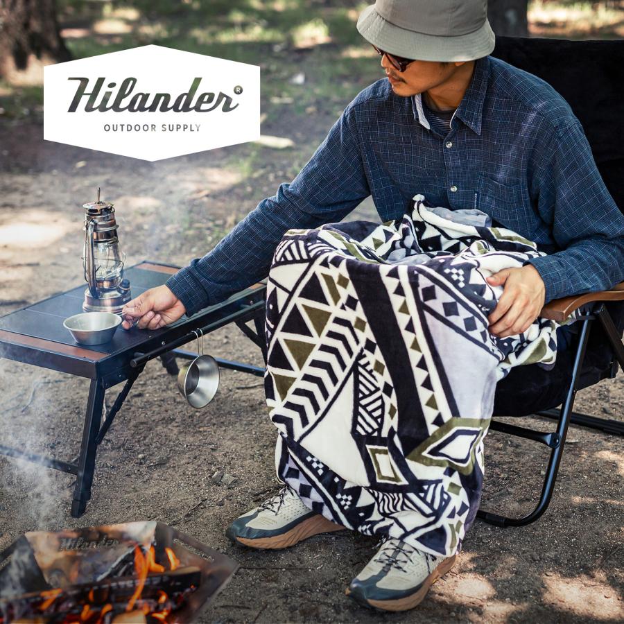 Hilander（ハイランダー） 難燃ブランケット ひざ掛け 暖かい 毛布