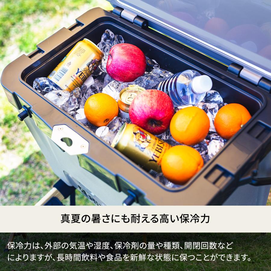 キャンプクーラー ハイランダー ハイランドクーラーボックス 25L クーラーBOX ハード 1年保証 チャコール｜hilander-camp｜03