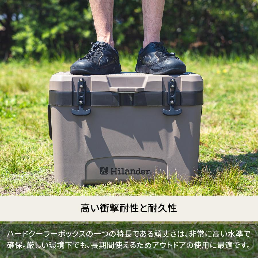 キャンプクーラー ハイランダー ハイランドクーラーボックス 25L クーラーBOX ハード 1年保証 ブラック｜hilander-camp｜10