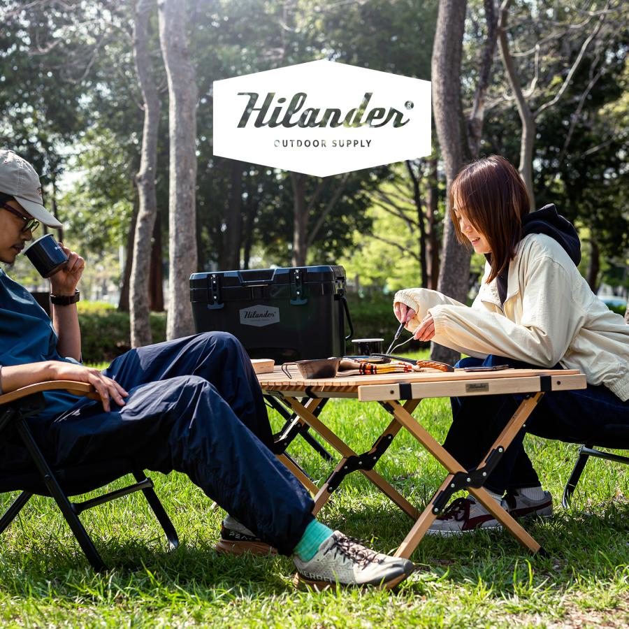 アウトドアテーブル ハイランダー ウッドロールトップテーブルEX 1年保証 アウトドア キャンプ ローテーブル 天然木 おしゃれ 90 ナチュラル | Hilander | 17