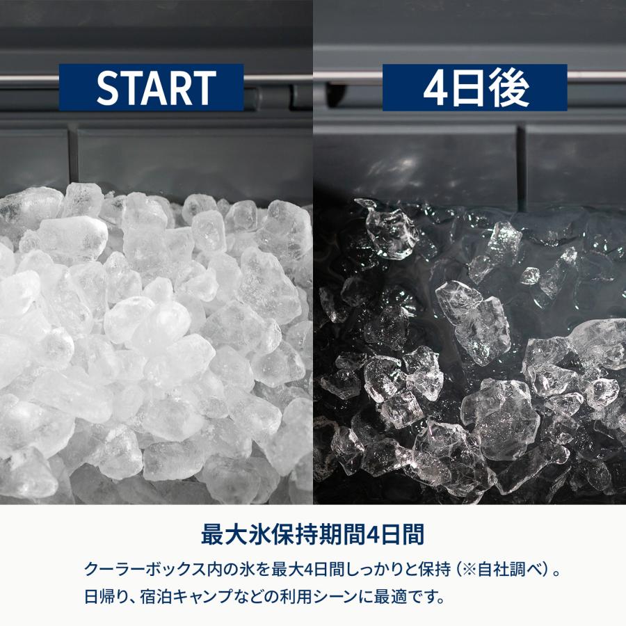 キャンプクーラー ハイランダー ハイランドクーラーボックス 35L クーラーBOX 保温 保冷 収納 バーベキュー 1年保証 35L ダークグレー | Hilander | 03