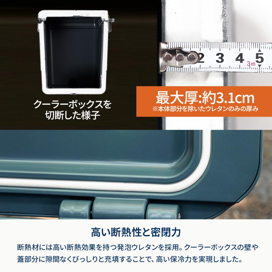 キャンプクーラー ハイランダー ハイランドクーラーボックス 35L クーラーBOX 保温 保冷 収納 バーベキュー 1年保証 35L ダークグレー | Hilander | 04