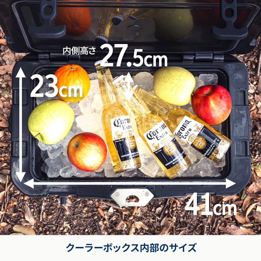キャンプクーラー ハイランダー ハイランドクーラーボックス 25L クーラーBOX 保温 保冷 収納 バーベキュー 1年保証 25L ダークグレー | Hilander | 06