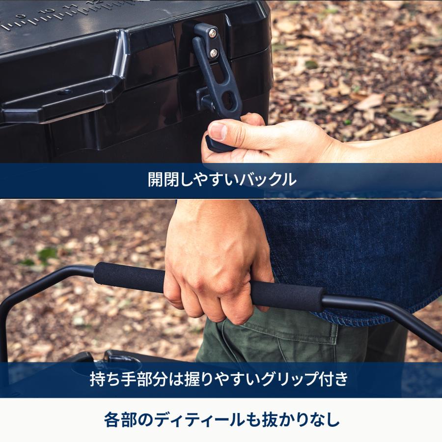 キャンプクーラー ハイランダー ハイランドクーラーボックス 25L クーラーBOX 保温 保冷 収納 バーベキュー 1年保証 25L ダークグレー | Hilander | 09