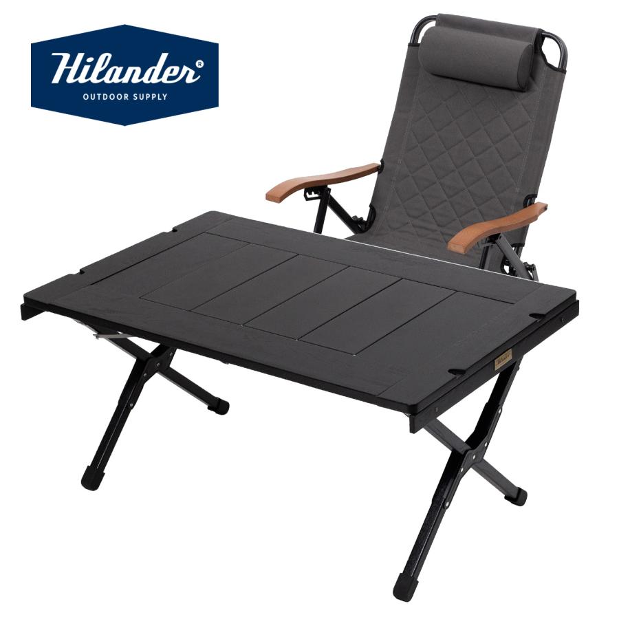 Hilander アウトドアテーブル90 ハイランダー Hilander ウッド ロールトップ テーブル 90 木製 ウッド