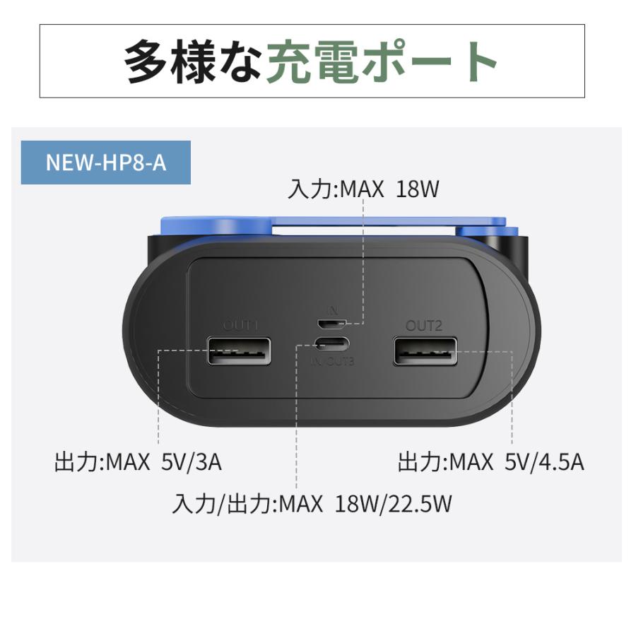 【最終価格5678円】ソーラー モバイルバッテリー 61200mAh超大容量 3.0A急速充電 5台同時充電可能  ケーブル内蔵 急速充電 手回し充電 4WAY蓄電可能 多機種対応の画像