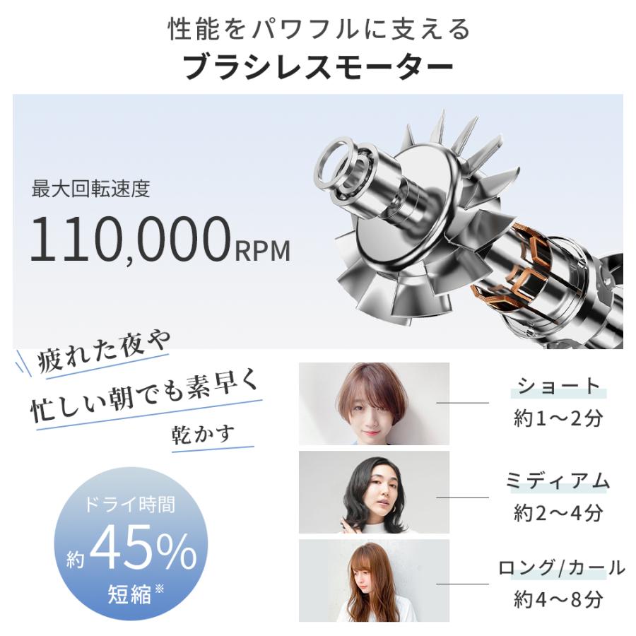 ドライヤー ヘアドライヤー 大風量 速乾 6億マイナスイオン 軽量 高速