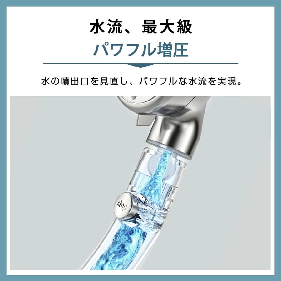 最終価格2384円】シャワーヘッド 手元止水 360°回転ヘッド 16億9800万