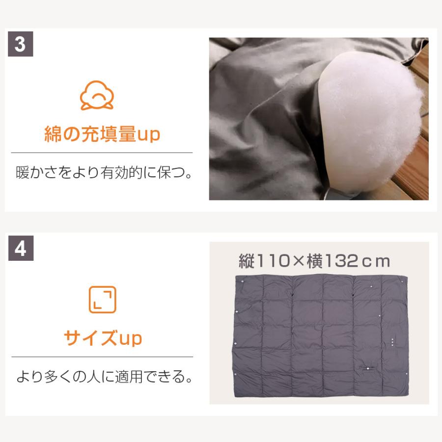 電気ブランケット 電気ひざ掛け USB給電タイプ電気毛布 ひざ掛け 肩かけ 温度調節 暖房器具 132×110cm コンパクト テント泊用 丸洗い可 省エネ 防寒 冷え対策 | ブランド登録なし | 05