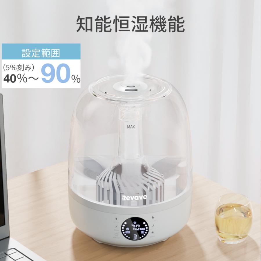 超音波式加湿器 マイナスイオン機能 2重除菌 最大40時間連続運転