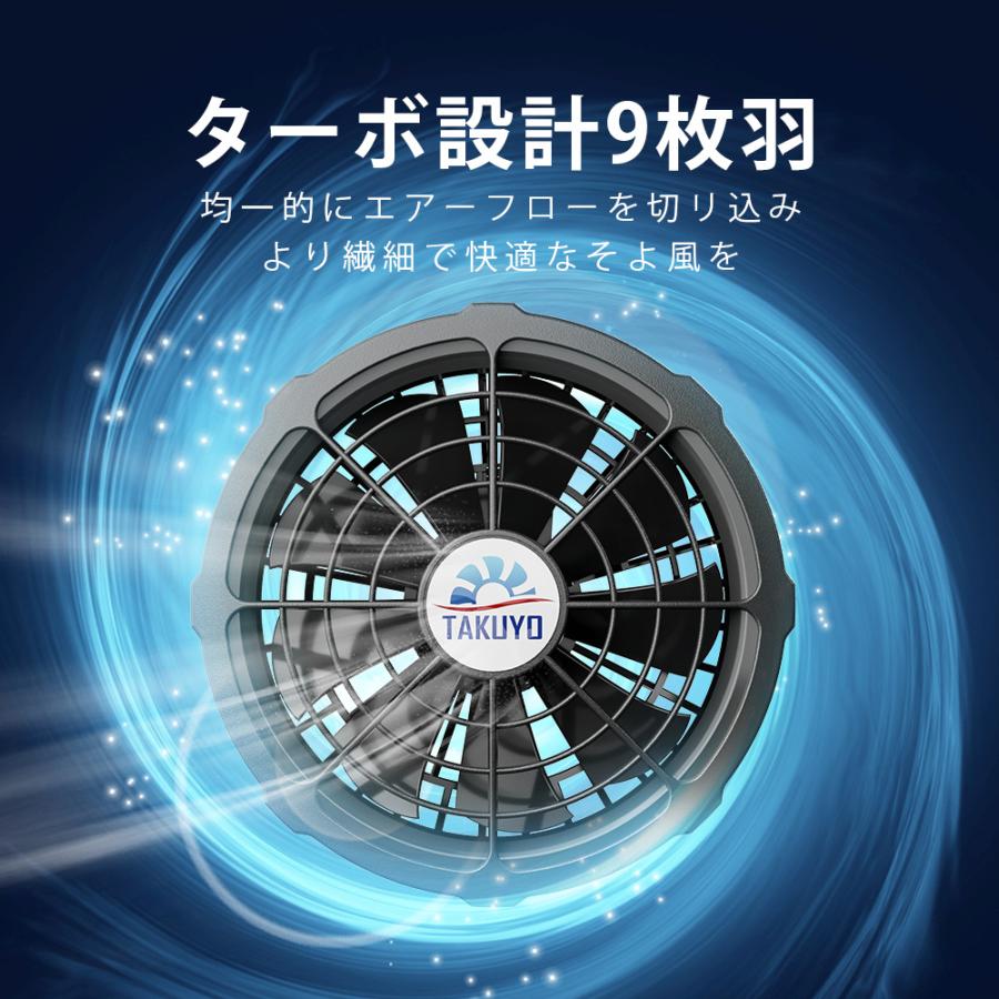 TAKUYO 「新登場&-15℃冷却効果」ファン付きウエア バッテリー ファン