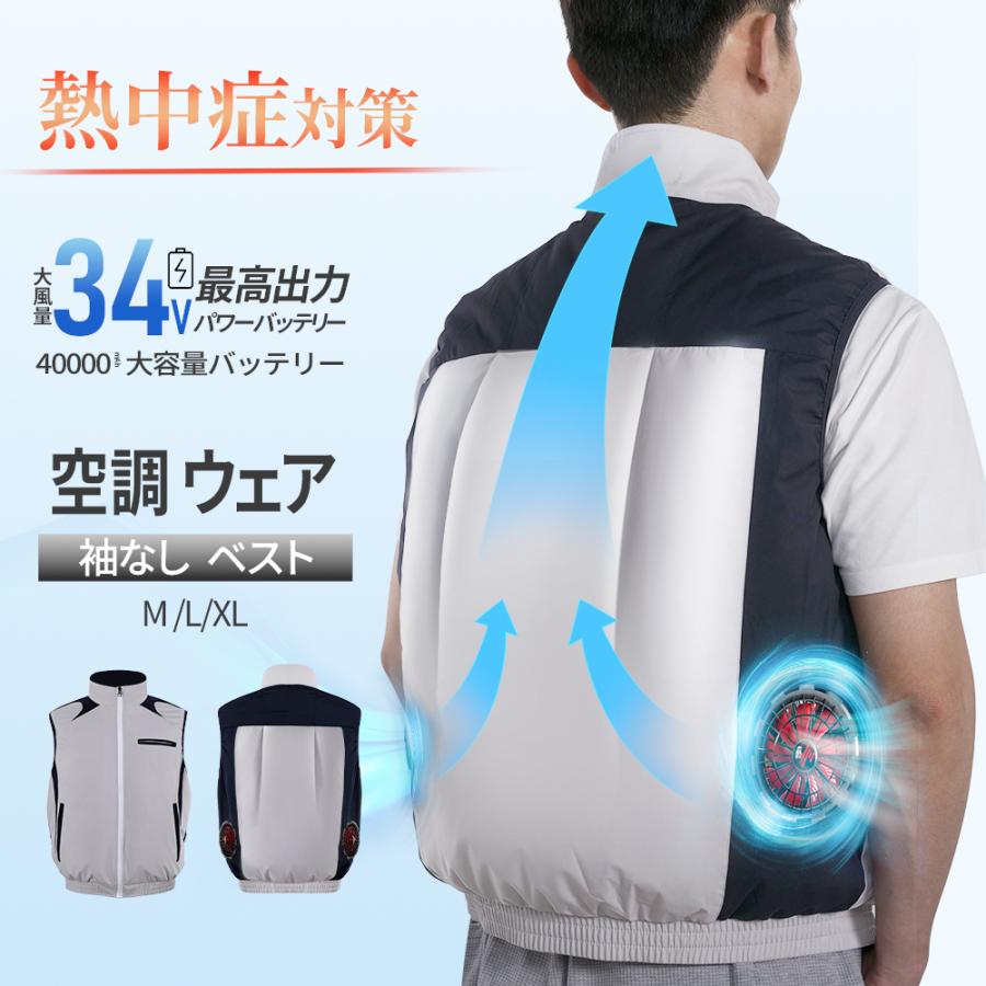 空調ウェア AXCS18 バッテリー ファンセット ベスト ワークウェア 空調