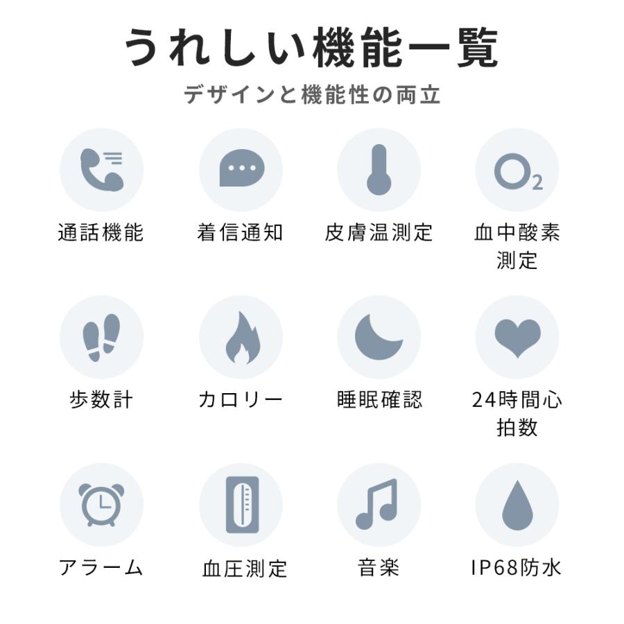 スマートウォッチG32 itDEAL レディース Bluetooth通話  1.32インチ IP68防水 皮膚温変動測定 GPS運動記録 音楽再生/生理周期/心拍計/歩数計/血中酸素/血圧測定の画像