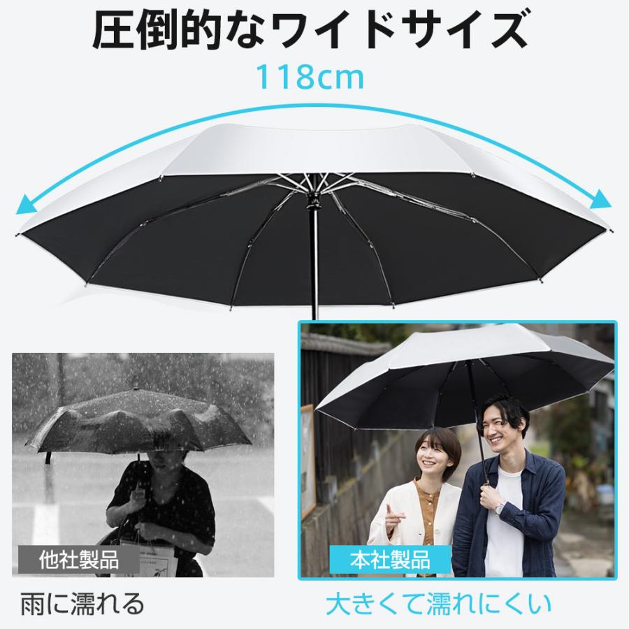 折りたたみ傘 雨傘 日傘 晴雨兼用 男女兼用 折り畳み傘 傘 大きいサイズ ワンタッチ 風に強い 梅雨対策 撥水｜hillnup｜21