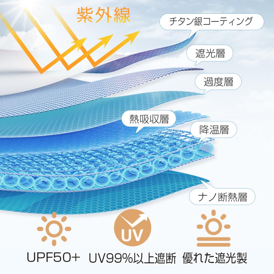 サンシェード 車用 傘式 折りたたみ傘 6層加工 10本骨 日よけ 日除け uv 紫外線カット 紫外線対策 遮光 断熱 中大型SUV MPV適用 車種汎用 収納バック付き | ブランド登録なし | 10