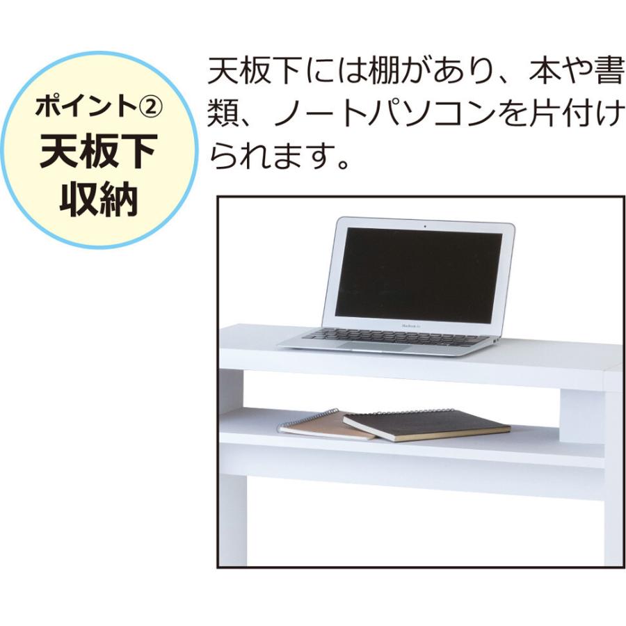 アウトレット最安価格 両面 対面使用可能 カウンターテーブル 受付 応接 薄型 デスク 机 収納ラック付き kkkez