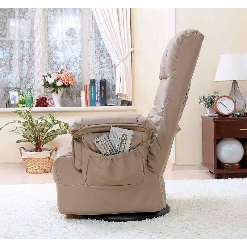 高座椅子 座面回転式 リクライニングチェア ポケットコイルスプリング